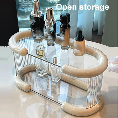 Elegant Dual-Tier Vanities Organizer