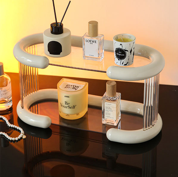 Elegant Dual-Tier Vanities Organizer