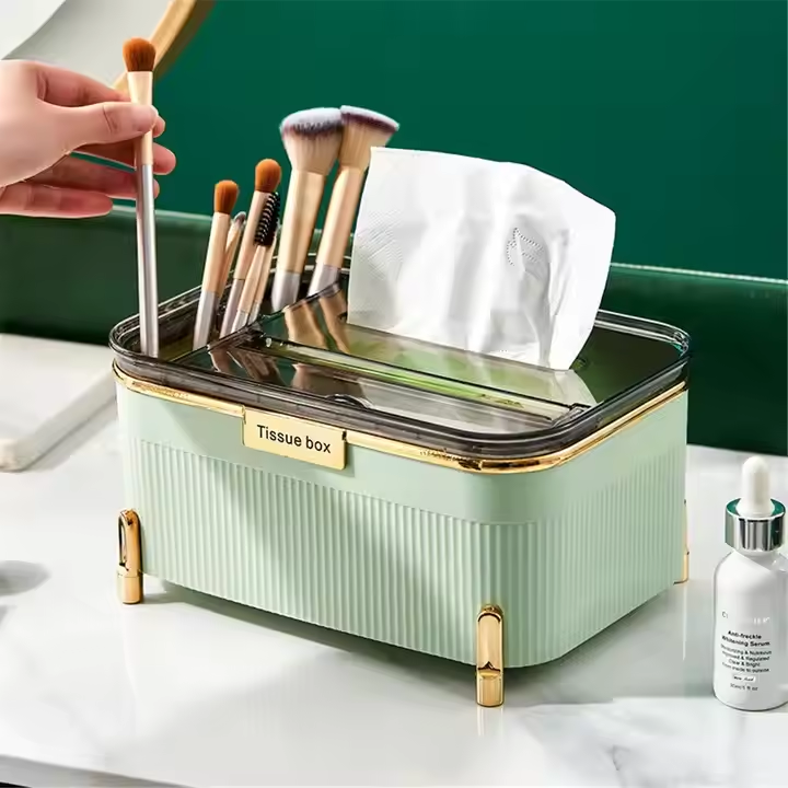 Luxury 3 in 1 Vertical Tissue Case with Storage box